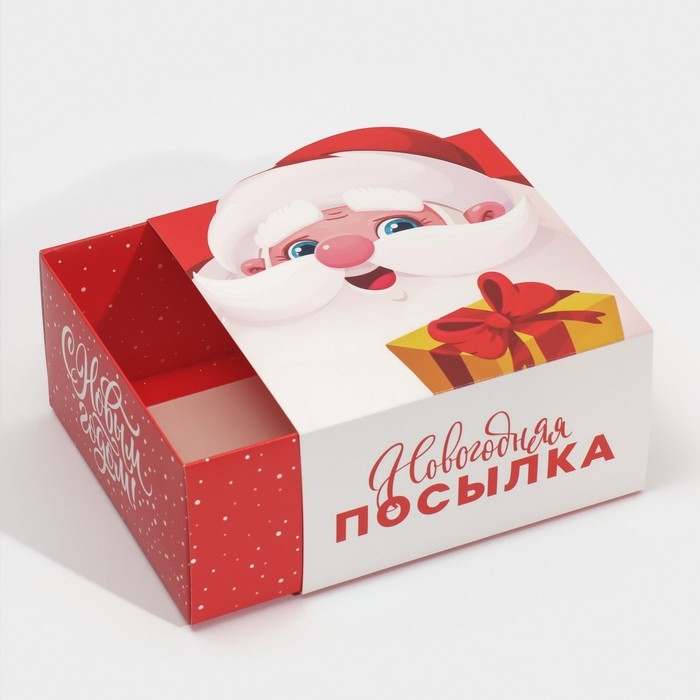 Коробка подарочная новогодняя складная «Дедушка Мороз», 15 х 15 х 8 см, Новый год Коробка подарочная новогодняя складная «Дедушка Мороз», 15 х 15 х 8 см, Новый год