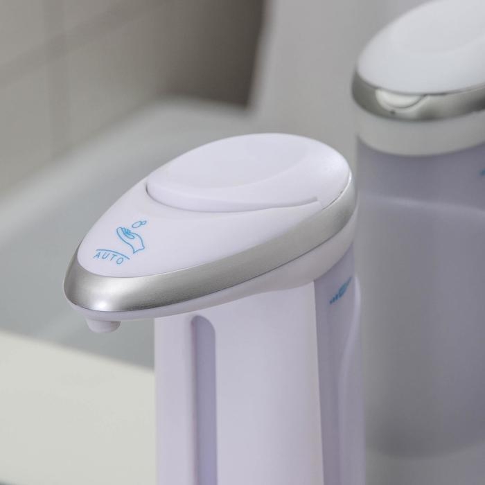 Диспенсер для антисептика/жидкого мыла сенсорный, 380 мл, на батарейках, цвет белый Диспенсер для антисептика/жидкого мыла сенсорный, 380 мл, на батарейках, цвет белый