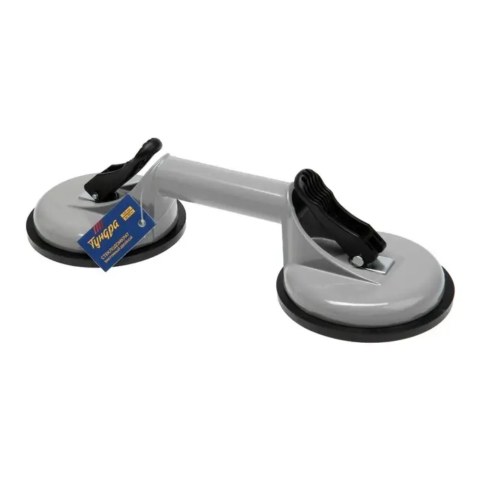 Стеклодомкрат двойной ТУНДРА, алюминиевый, 125 мм, до 80 кг