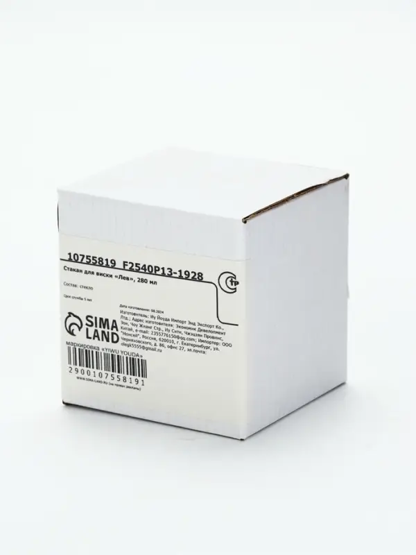 Стакан для виски стеклянный &laquo;Лев&raquo;, 280 мл