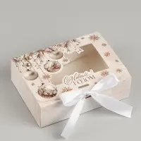 Коробка подарочная новогодняя складная &laquo;С Новым годом&raquo; 16.5&times;12&times;5 см