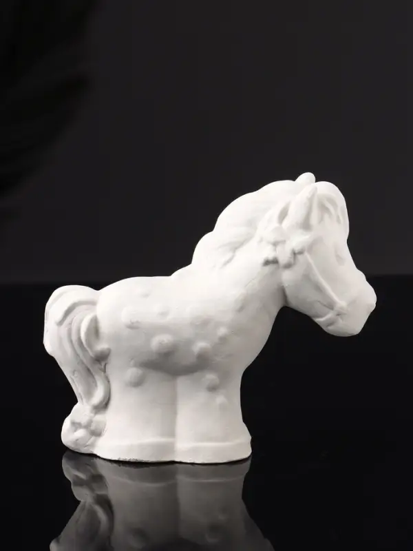 Фигура Фигура "Лошадка" 8х10х4 см, натуральный, гипс