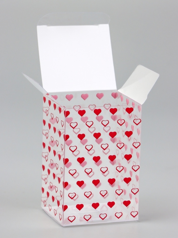 Складная коробка из PVC Складная коробка из PVC "Сердечки", 4,5 х 5 х 7,5 см 5шт