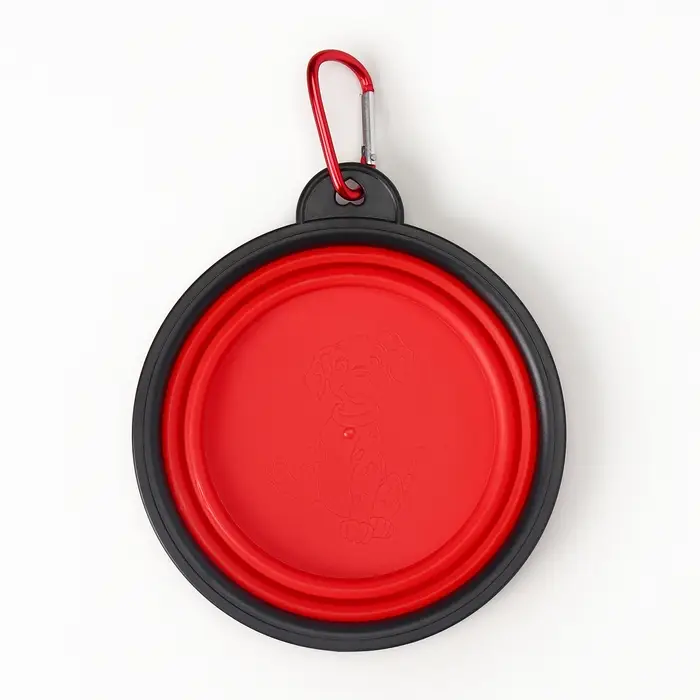 Миска силиконовая, складная, 350 мл, 13 см, красная Миска силиконовая, складная, 350 мл, 13 см, красная