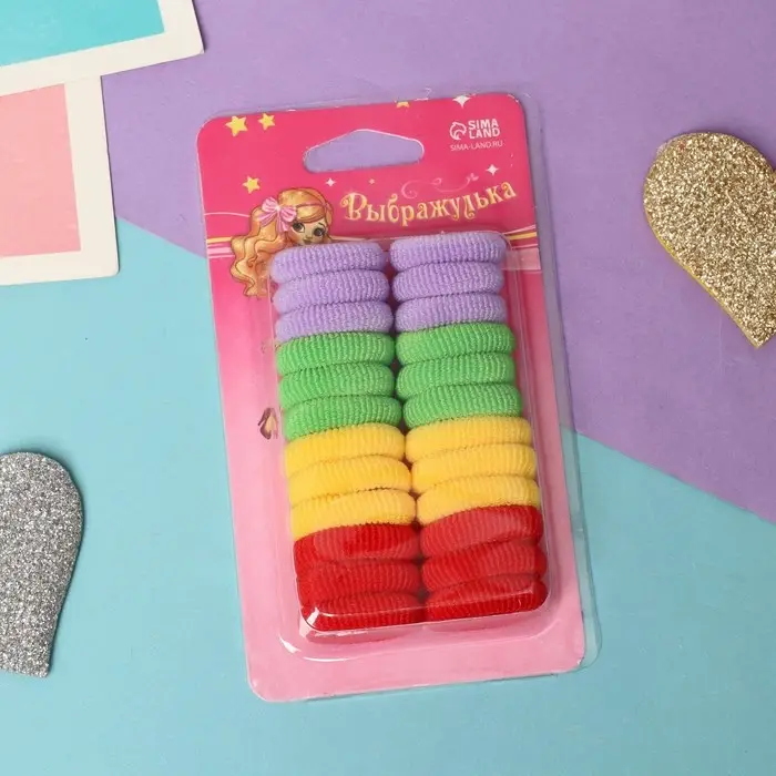 Резинка для волос  Резинка для волос "Малышка" (набор 24 шт) лето