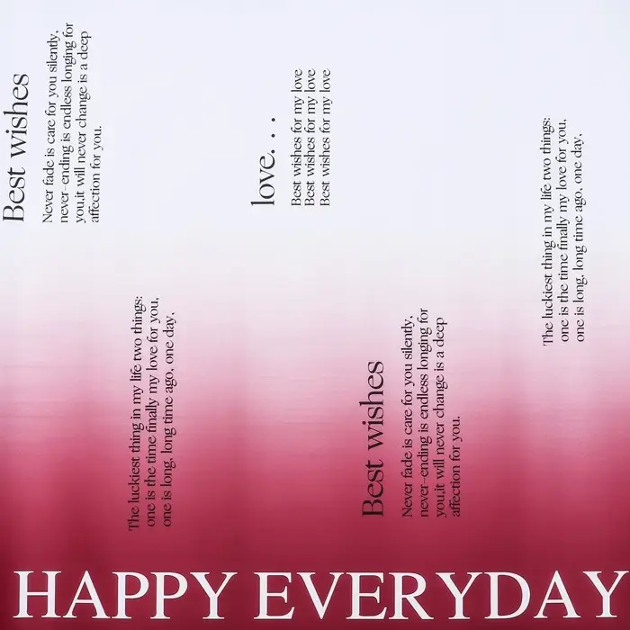 Пленка флористическая для цветов и букетов &laquo;Любовь&raquo;, винный, 65 мкм, 57 см&times;10 м