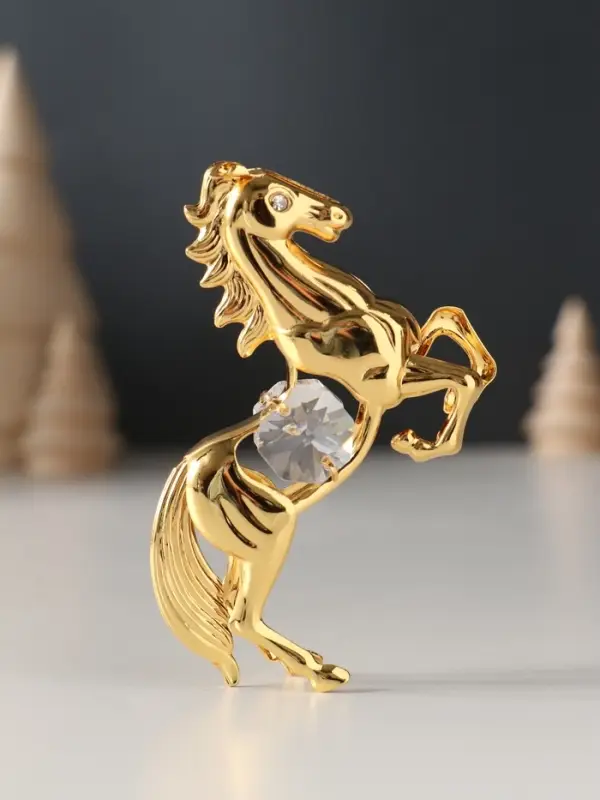 Сувенир Лошадь с 2 прозрачными хрусталиками, 5,5х2х8 см. Сувенир Лошадь с 2 прозрачными хрусталиками, 5,5х2х8 см.