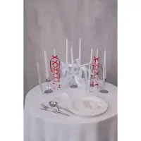 Набор свечей витых, 2.2&times;30 см, 4 шт., перламутровый металлик