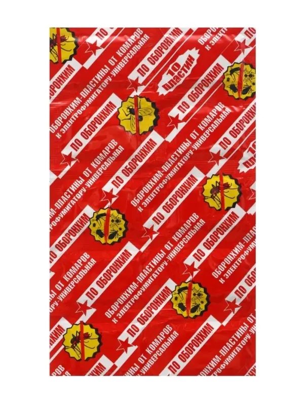 Пластины от комаров  по "Оборонхим" без запаха, красные, 10 шт