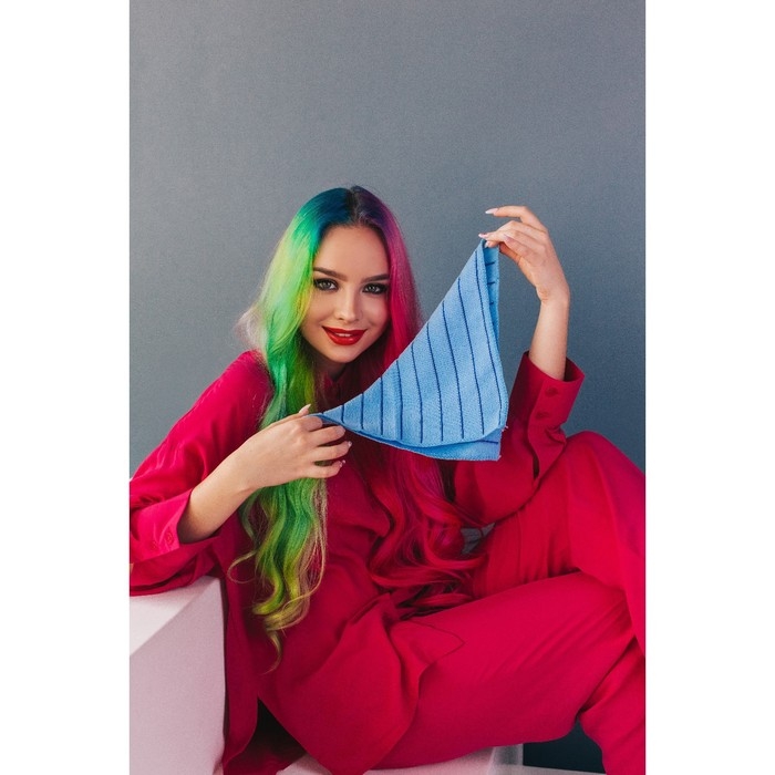 Салфетка для уборки Доляна «Полоски», микрофибра, 29×29 см, цвет МИКС Салфетка для уборки Доляна «Полоски», микрофибра, 29×29 см, цвет МИКС