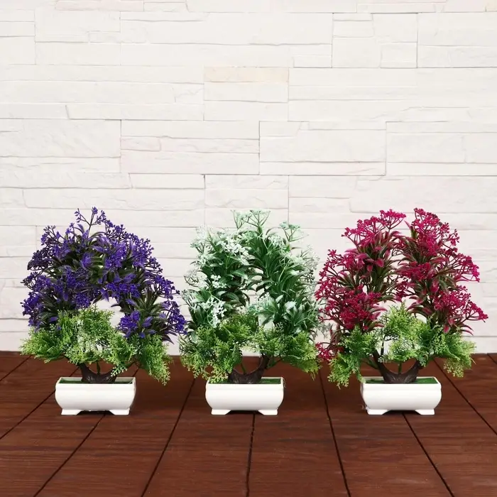 Бонсай искусственный в горшке &laquo;Остролист мелкие ягодки&raquo;, 23&times;24 см, МИКС