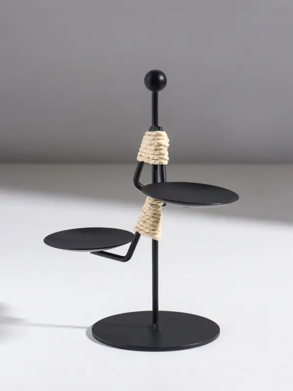 Подсвечник металл на 2 свечи  Подсвечник металл на 2 свечи "Абориген жонглёр" d=6 см 16х8х16 см