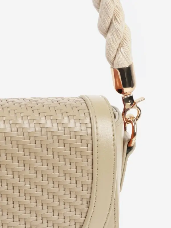 Ручка для сумки, канат, 60&times;1.5 см, с карабинами, цвет кремовый, золотой