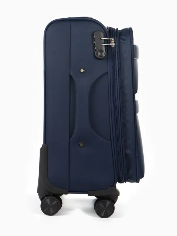 Чемодан на колёсах TEXTURA, кодовый замок, с увеличением, 36&times;25&times;58 см, 20", синий