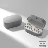 Футляр под серьги, кольца, &laquo;Овал вытянутый&raquo;, бархатный, 7.5&times;4&times;3 см, серый
