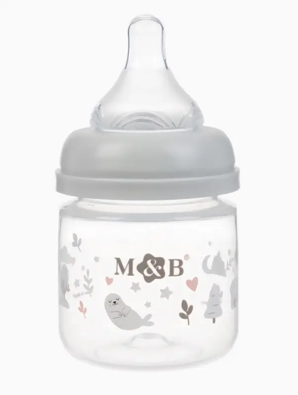 Бутылочка для кормления M&B, ШГ &Oslash;50 мм, +0мес., 120 мл., набор 2 шт. в кор.