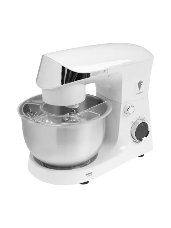 Миксер планетарный Leonord LE-1778, 1500 Вт, 10 скоростей, 3 насадки, чаша 3 л, белый Миксер планетарный Leonord LE-1778, 1500 Вт, 10 скоростей, 3 насадки, чаша 3 л, белый