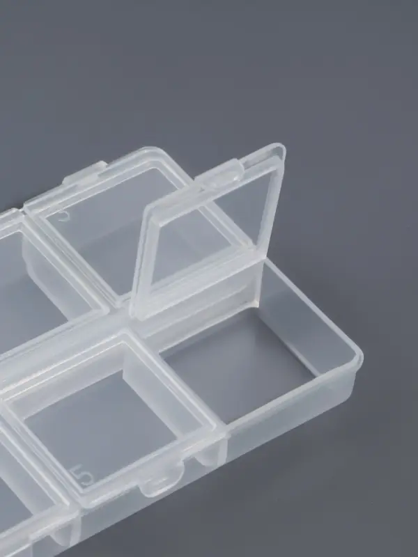 Органайзер для хранения мелочей, 6 ячеек, 8×6×1.5 см, прозрачный