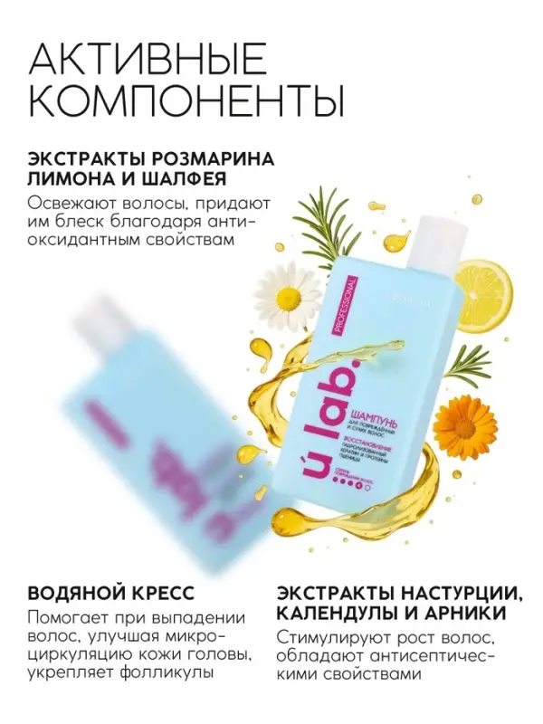 Подарочный набор &laquo;Восстановление&raquo;: шампунь 250 мл, бальзам 250 мл, URAL LAB