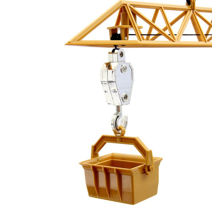 Кран «Стройка», дистанционное управление, 3 варианта сборки, высота 1,28 м, цвет жёлтый Кран «Стройка», дистанционное управление, 3 варианта сборки, высота 1,28 м, цвет жёлтый