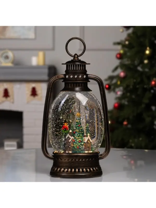 Светодиодная фигура &laquo;Ночные огни&raquo;, 27.9&times;15.7&times;7.6 см, музыка, от батареек ААх3, USB, свечение тёплое белое