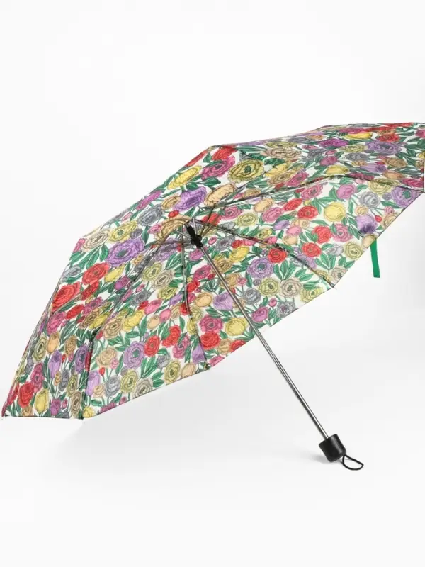 Зонт механический &laquo;Цветы&raquo;, 3 сложения, 8 спиц, R=48/55 см, d=96 см, МИКС