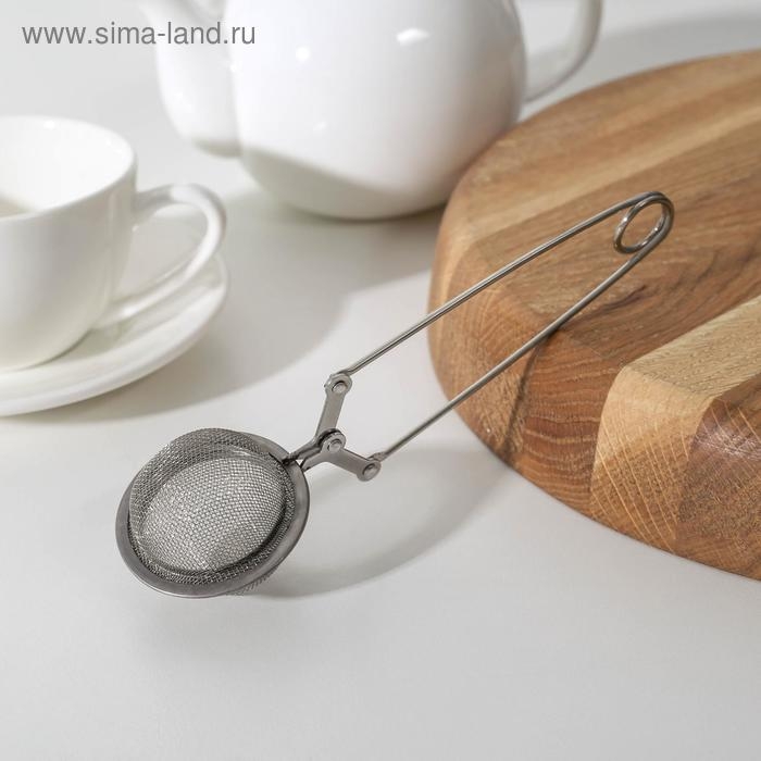 Ситечко для чая Доляна «Лаванда», 15,5×4,5 см, цвет серебристый Ситечко для чая Доляна «Лаванда», 15,5×4,5 см, цвет серебристый