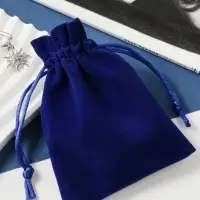Набор бархатных подарочных мешочков 50шт. "Классика", 9*12, цвет синий (4621403)