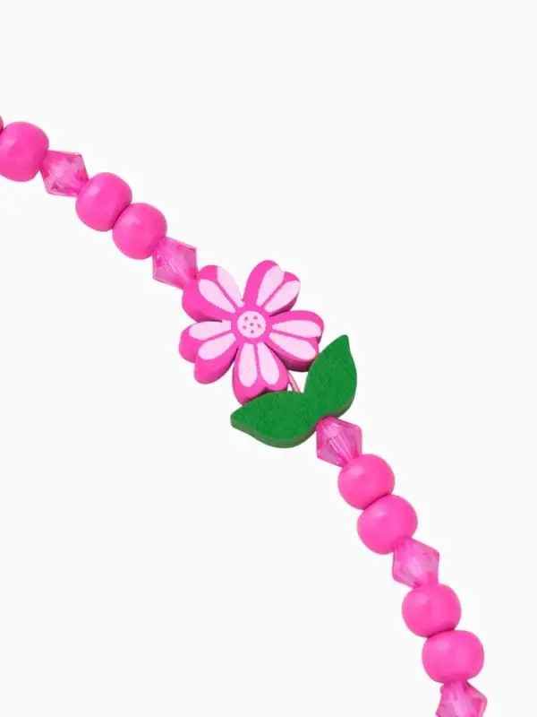 Набор детских украшений Выбражулька &laquo;Крупные цветы&raquo;, 2 предмета: бусы, браслет, розовый