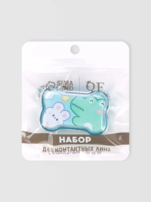 Набор для контактных линз, в футляре с зеркалом, 4 предмета, цвет МИКС