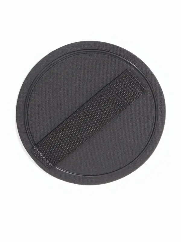 Варежка для пилинга, с держателем, d=12 см, чёрная