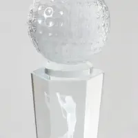 Наградная фигура стела &laquo;Гольф&raquo;, стекло, 25&times;6.5&times;6.5 см