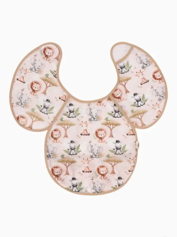 Нагрудник для кормления непромокаемый с карманом &laquo;Саванна&raquo;, M&B