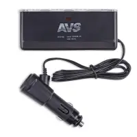 Разветвитель прикуривателя AVS 12/24 (на 3 выхода+USB) CS313U