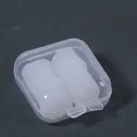 Беруши, 3.5&times;1 см, набор - 2 пары, в футляре, силиконовые, белые