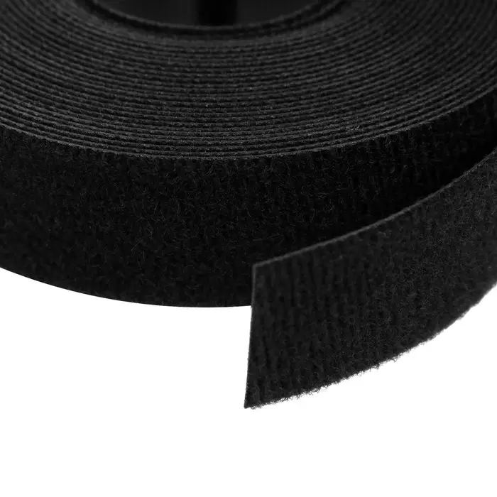 Лента-липучка для проводов 5000&times;20&times;1.5 мм ТУНДРА, чёрная, 1 шт.