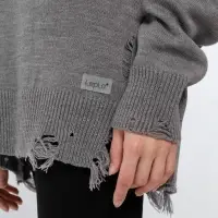 Джемпер оверсайз унисекс Grunge, серый, размер L/XL