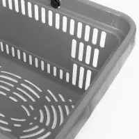 Корзина покупательская пластиковая 20 л, серая