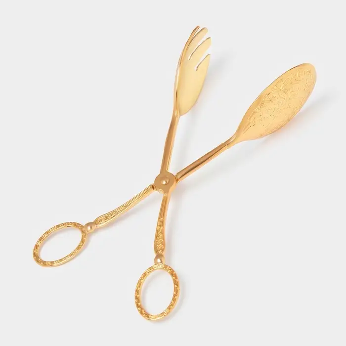 Щипцы для подачи &laquo;Рахат золото&raquo;, h=22 см, цвет золотистый