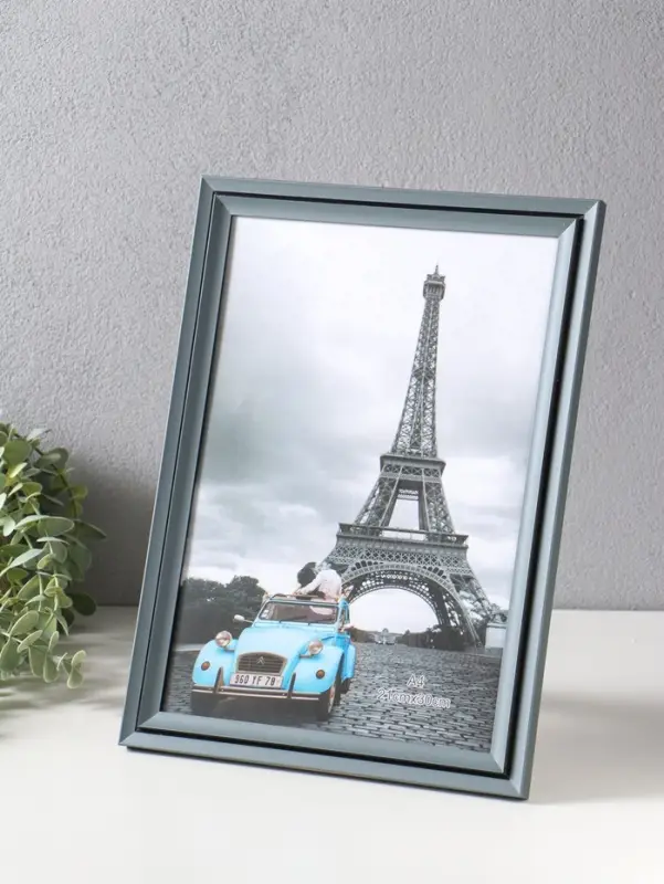 Фоторамка пластик формат А4 см "Остин" серый графит 33,5х24,5х1,5 см