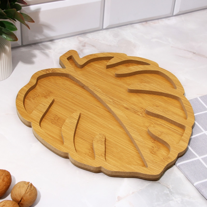 Менажница, набор 2 шт., дерево «Посуда Уют », монстера 30х30 см., менажница 30х30 см. Менажница, набор 2 шт., дерево «Посуда Уют », монстера 30х30 см., менажница 30х30 см.