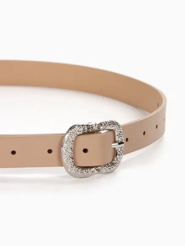 Ремень женский, металлическая пряжка, 2.3&times;105 см, бежевый