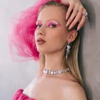 Колье &laquo;Драгоценность&raquo;, геометрия, белое в серебре, 32 см