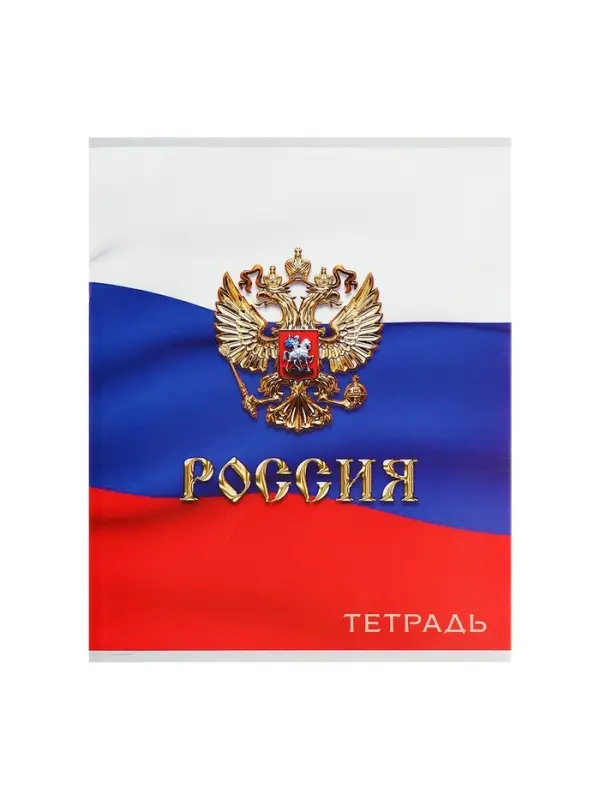 Комплект тетрадей из 4 штук, 96 листов в клетку Calligrata &laquo;Россия&raquo;, обложка мелованный картон, блок №2, белизна 75% (серые листы)