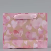 Пакет подарочный крафтовый, упаковка, &laquo;With love&raquo;, S 15&times;12&times;5.5 см
