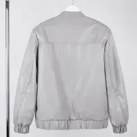 Бомбер из искусственной кожи Univer, серый, размер XL/XXL