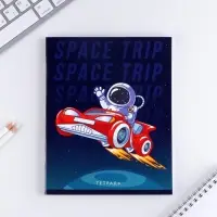 Тетрадь в клетку, 48 л., А5, на скрепке, блок №1 «Космос» МИКС Тетрадь в клетку, 48 л., А5, на скрепке, блок №1 «Космос» МИКС