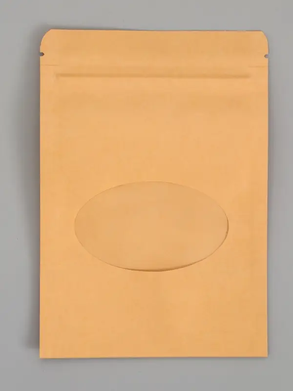 Пакет Zip-lock Крафт с круглым окном 11&times;16 см