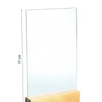 Тейбл тент А6, 17&times;10.5&times;3 см, оргстекло 2 мм, на деревянной подставке