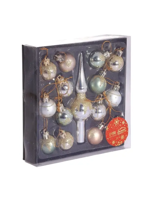 Ёлочные игрушки &laquo;Сочельник. Сияние&raquo;, новогодние, набор 15 шт.